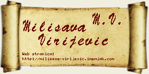 Milisava Virijević vizit kartica